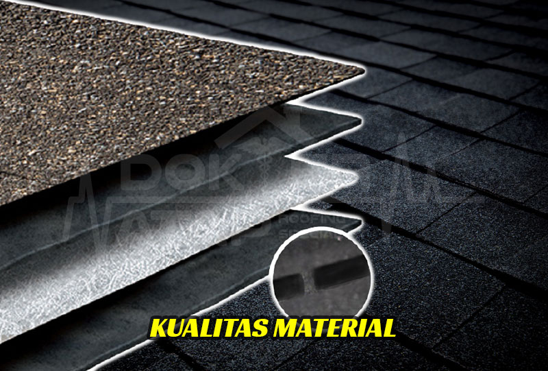 cara membedakan genteng aspal baik dan buruk dari kualitas material