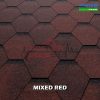 genteng aspal tegola eco roof hexagonal mixed red