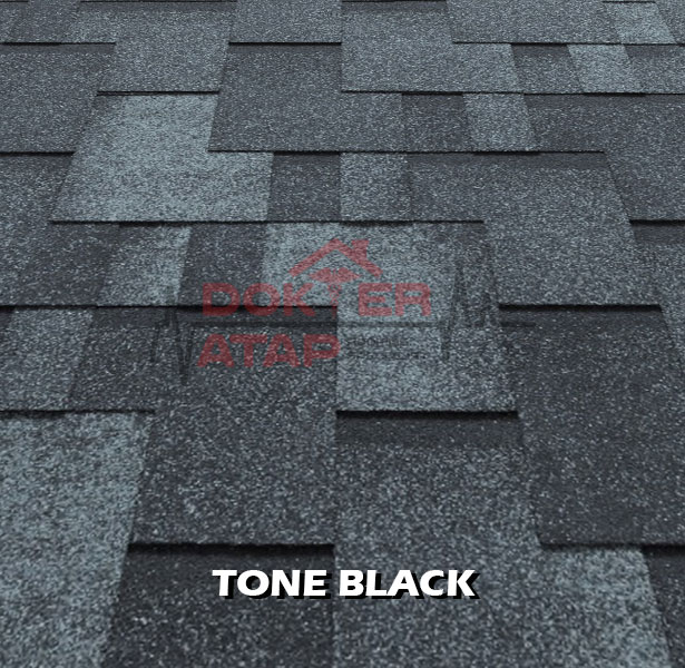 tegola premium gothik tone black, genteng aspal bitumen atap tegola