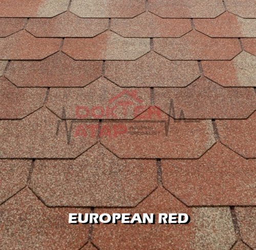 tegola premium liberty european red, genteng aspal bitumen atap tegola