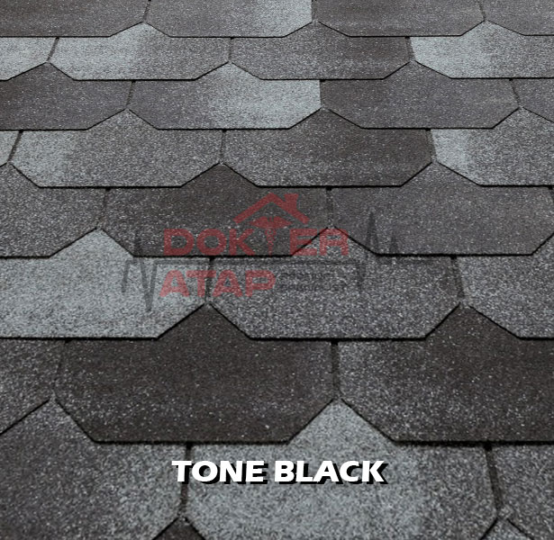 tegola premium liberty tone black, genteng aspal bitumen atap tegola