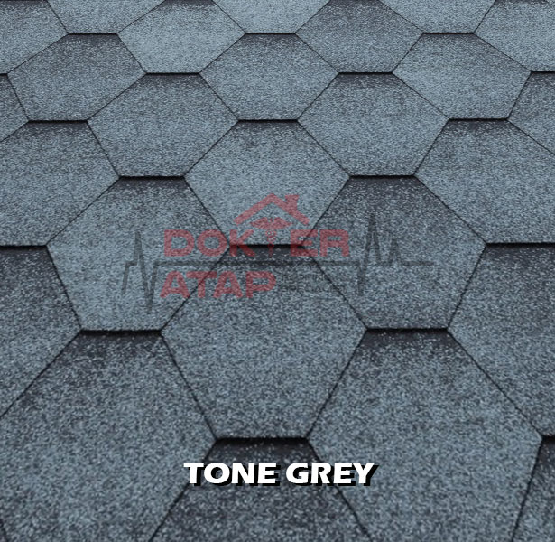 tegola premium mozaik tone grey, genteng aspal bitumen atap tegola